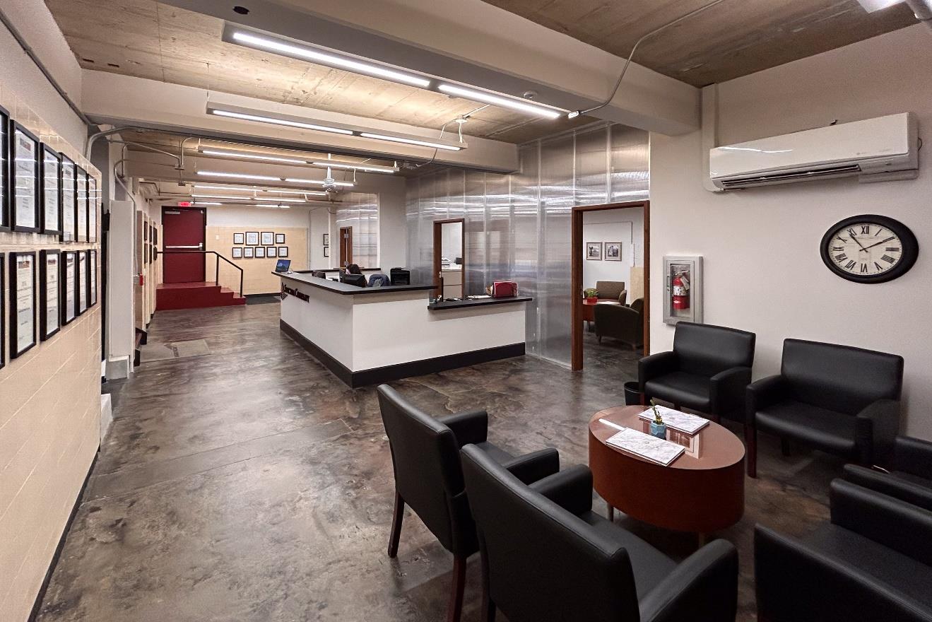 Converted basement space with tenant improvements